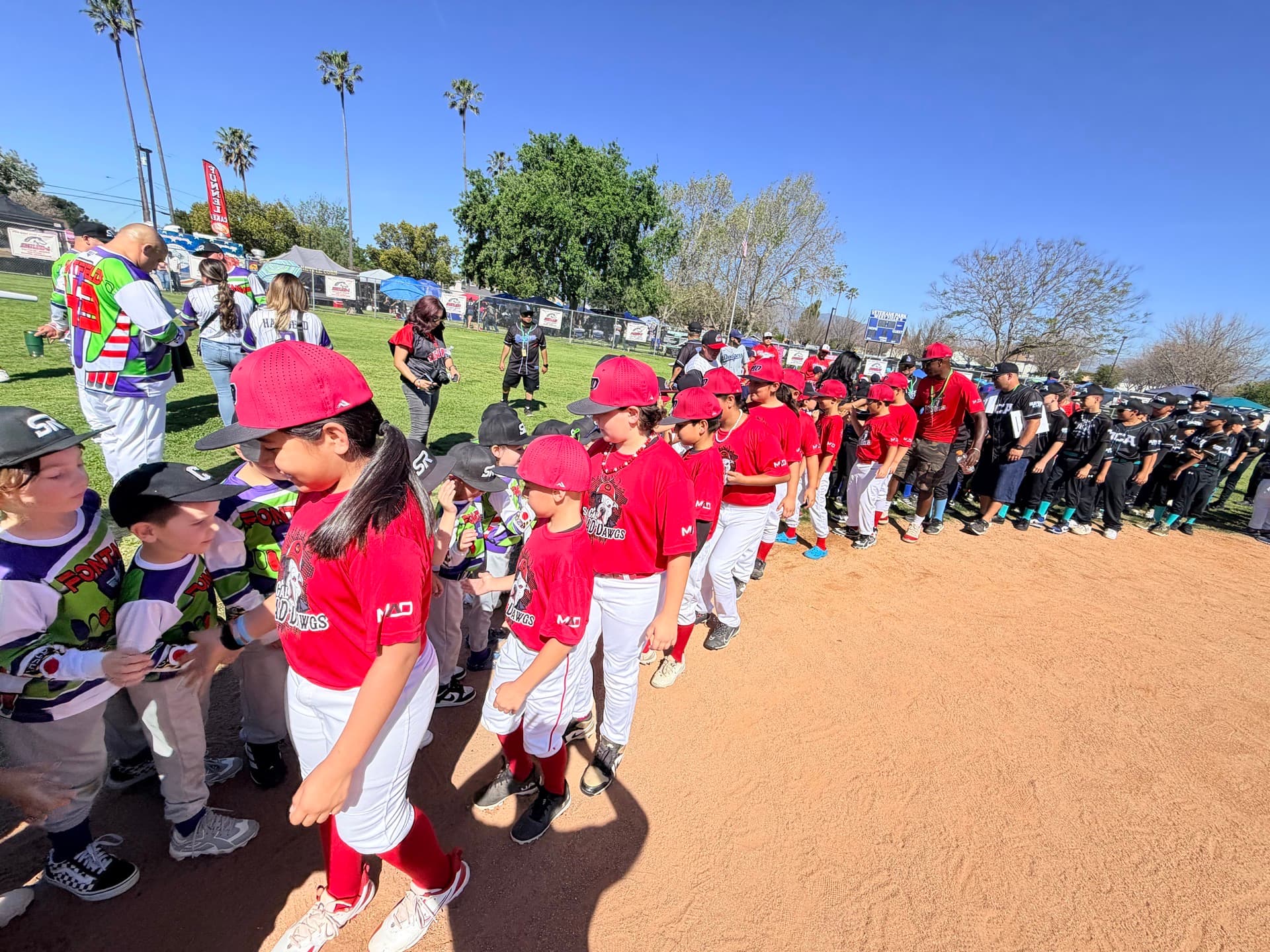 MAD Dawgs post-game handshake line