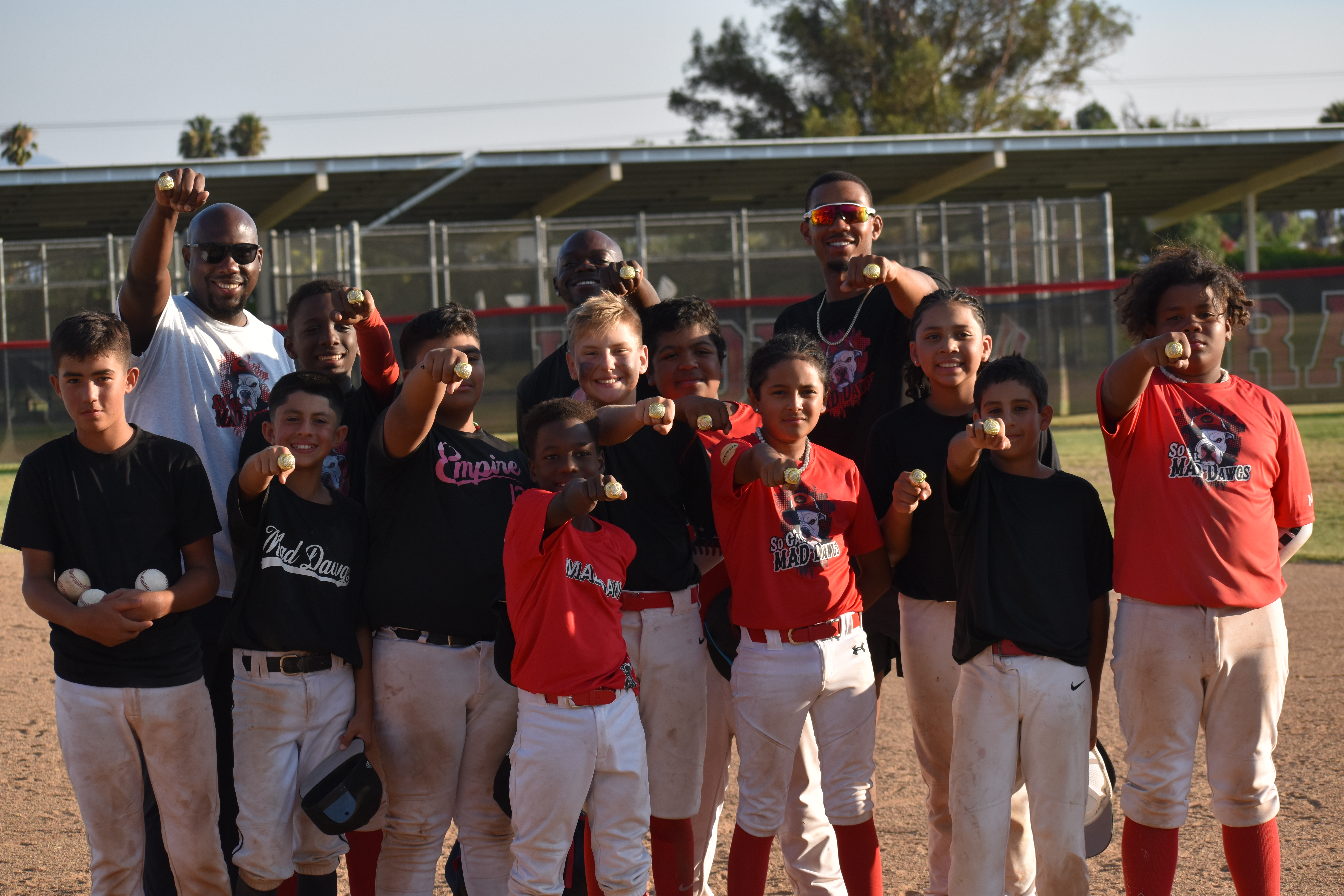 MAD Dawgs squad showing off championship rings